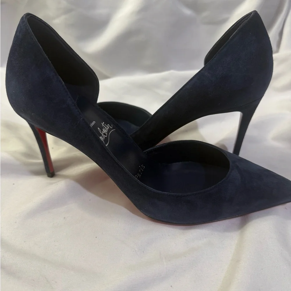 Christian Louboutin Iriza 
85 mm Pumps Veau velours - Zaffiro Women Size 6.5 - Picture 10 of 12